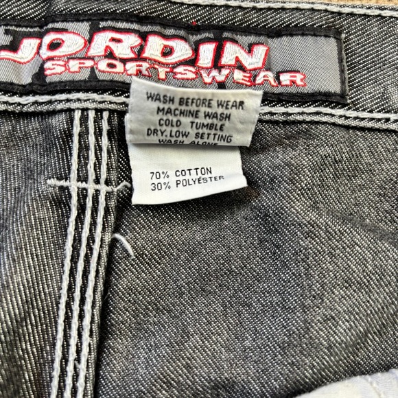 Vintage Jordin Sportswear Jeans Mens 44x34(31) Black Faded HipHop Baggy 90's Rap - Picture 4 of 14